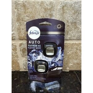 Febreze Car Air Freshener Vent Clip Platinum Ice‎ Scent, .07 oz.